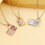 Load image into Gallery viewer, Custom Photo Envelope Necklace Can Opend Personalized Engraved Name Pendant Unique Jewelry Gift For Mothers Day  Memorial Gift
