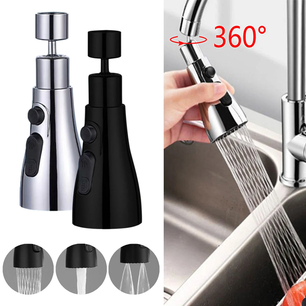 360 Rotating Faucet Extender  Universal Kitchen Tap  Strong Wash Kitchen Faucet  3 Modes Adjustable Water Tap  Kitchen Gadgets