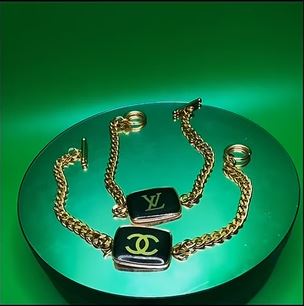 Designer-Inspired Gold Charm Bracelet