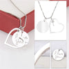 CLUCI Silver 925 Two Pieces Love Heart Pendant for Necklace Sterling Silver Women Valentine Day Gift Pendant Jewelry SP282SB