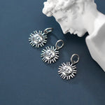 Load image into Gallery viewer, 1Pc 925 Sterling Silver Vintage Handcraft Sun Dangle Charm Femme Homme Fashion Thai Silver Pendants DIY Jewlery Accessories Gift
