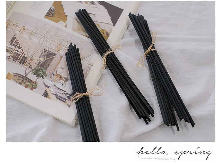 50pcs 3mm/4mm/5mm Fragrance Oil Sticks Reed Diffuser Aromatherapy Diffuser Replacement Sticks Perfume Rods Fiber Rattan Sticks