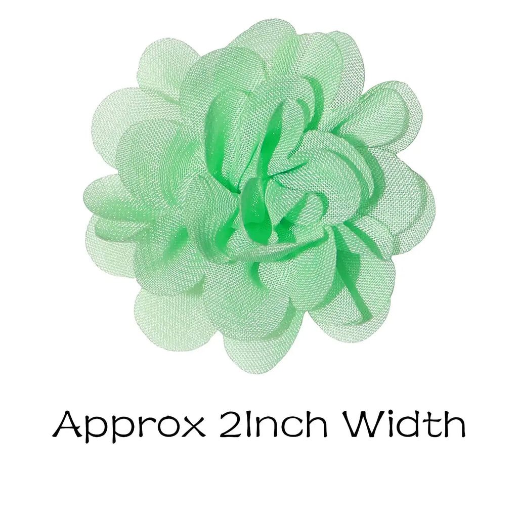 20pcs Flower Hair Ties 2inch Chiffon Elastic Band Ponytail Holders Hair Accessories for Baby Girls Infants Kids