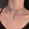 Harajuku Punk Style Butterfly Choker Necklace Jewelry Women Collares Gothic Hip Hop Link Chain Necklace Collares Mujer Jewlery