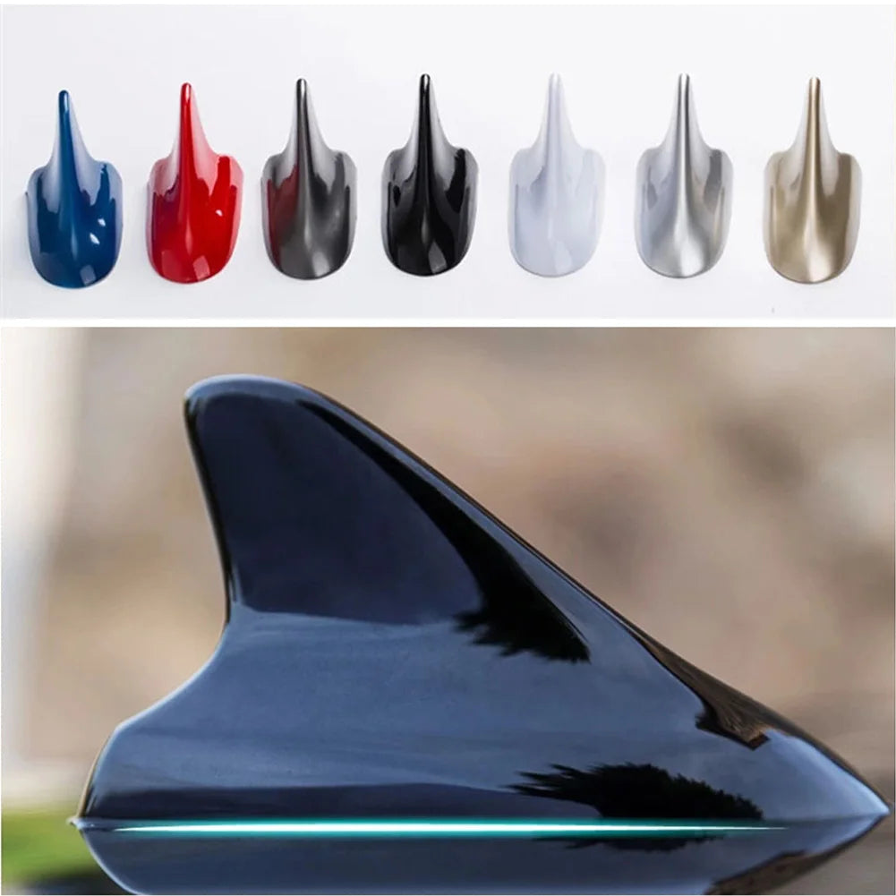 Universal Car Shark Fin Antenna Car Radio Aerials FM/AM Signal Protective Aerial Car Styling Car Roof Decoration Sticker Base