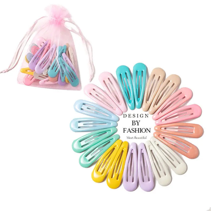 10/20/30/40 New Girls Cute Colorful Waterdrop Shape Hairpins Sweet Hair Clips Kids Barrettes Slid Clip Fashion Hair Accessories