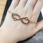 Load image into Gallery viewer, Sipuris Infinity Custom Name Bracelet Stainless Steel Adjustable Box Chain Personalized Bracelet For Women Fashion Jewelry Gifts
