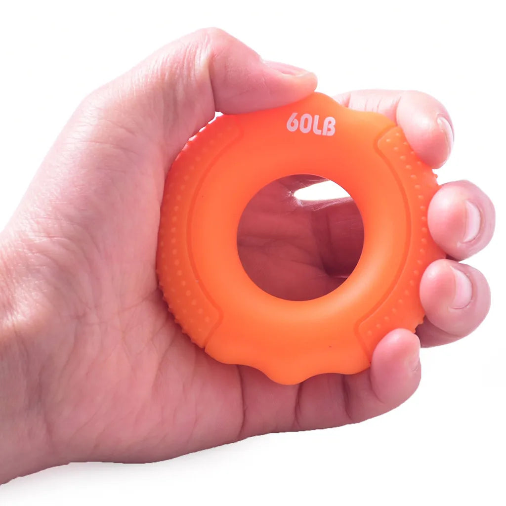 Silica Gel Portable Hand Grip Strengthener Ring Forearm Wrist Finger Exerciser Carpal Expander Rock Climbing Athletes Stress