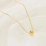 Load image into Gallery viewer, Classic Simple Ball Pendant Titanium Steel Short Necklace For Woman Korean Fashion Jewelry Girl's Accessories Clavicle Chain
