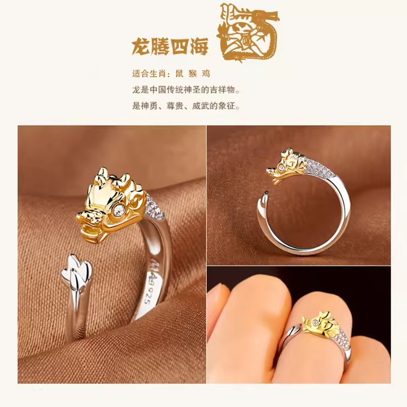 Milangirl Cubic Zirconia Open Wedding Adjustable Rings Cute Finger Ring Bunny Animal Jewelry Rabbit shape Rings for Women