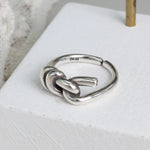 Load image into Gallery viewer, S925 sterling silver rings for women knots Open Adjustable Finger Rings fine jewlery Anti-allergy Jewelry Accessories

