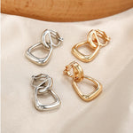 Load image into Gallery viewer, New Vintage Geometric Statement Clip Earrings for Women Dangle Drop Golden Metal  Brincos Non Pierced 2023 Fashion Jewelry

