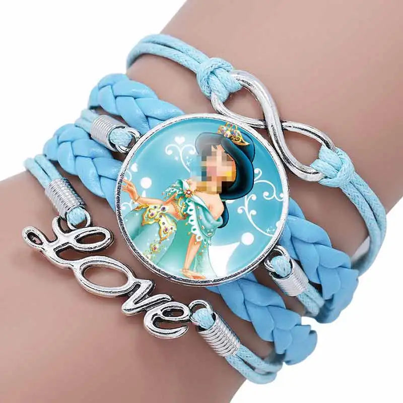 Girls Aladdin Princess Accessory Jasmine Party Tiara Crown Necklace Earrings Magic Lamp Synthetic Hair Kids Jasmine Dress up Wig