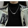 Hiphop Punk Dice Necklace For Women Stainless Steel Chain Grunge Metal Dices Jewelry Accessories For Men Gifts di227