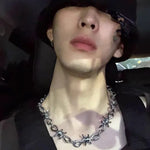 Load image into Gallery viewer, Barbed Wire Necklace Hip Hop Thorns Choker Bracelet Punk Hip Hop Rock Stainless Steel Set women Men Collar Jewelry Accessories

