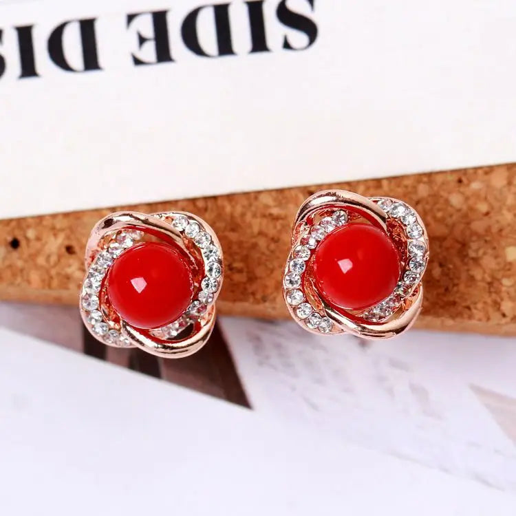 Fashion Jewelry Simulated Pearl Rhinestone clip on Earrings Cute Earrings For Women Shiny Crystal Wedding Ear Clip Jewelry