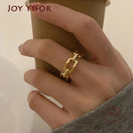 Load image into Gallery viewer, 925 Sterling Silver Finger Rings INS Fashion France Gold Plated Creative Geometric Elegant Party Jewelry Gifts For Women
