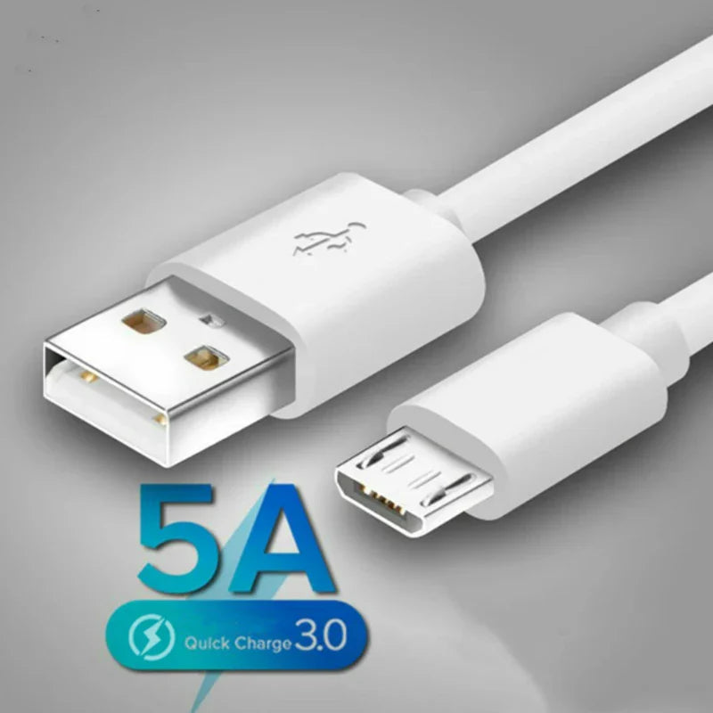 5A USB Type C Cable For Samsung S20 S9 S8 Xiaomi Huawei P30 Pro Fast Charge Mobile Phone Charging Wire White Cable