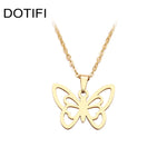 Load image into Gallery viewer, DOTIFI Stainless Steel Necklace For Women Man Hollow butterfly Choker Pendant Necklace Gift Engagement Jewelry

