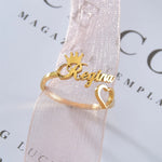 Load image into Gallery viewer, Letdiffery Fashion Custom Name Rings Stainless Steel Adjustable Size Personalized Nameplate Open Rings Jewelry Gift Dropshipping
