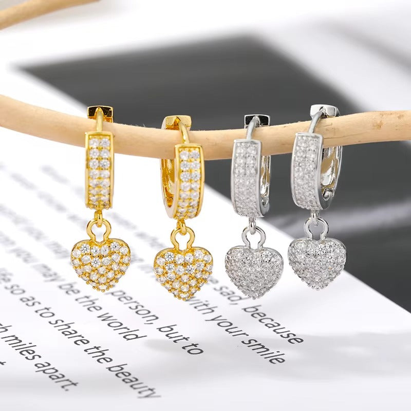 Heart Drop Earrings For Women Stainless Steel Earrings Wedding Band 2024 Trend New Ear Jewelry Freeshipping Items bijoux femme