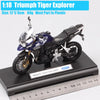 Kid's 1/18 Scale Small Welly Triumph Tiger Explorer 1200 800 Touring Motorbike Diecasts & Toy Vehicles Motorcycle Model Replicas