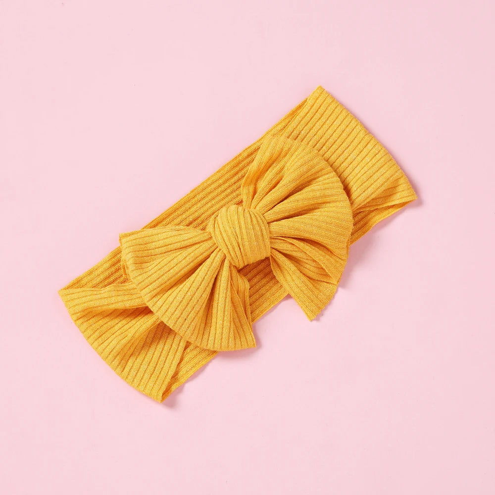 1Pc Baby Headbands New Colors Knit Bow Elastic Soft Infantiles kids Headbands Baby Items Turban for Baby Girl Hair Accessories