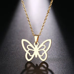 Load image into Gallery viewer, DOTIFI Stainless Steel Necklace For Women Man Hollow butterfly Choker Pendant Necklace Gift Engagement Jewelry
