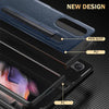 Fashion Lychee Pen Slot Case For Samsung Galaxy Z Fold 6 5 4 3 PU+PC Leather Pattern Cover Anti-knock luxury Cases for Fold5