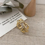 Load image into Gallery viewer, 925 Sterling Silver Finger Rings INS Fashion France Gold Plated Creative Geometric Elegant Party Jewelry Gifts For Women
