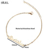 SMJEL Skyline UK London Bridge Bracelets Women Stainless Steel Gold Color Statement England Cityscape Paris Eiffel Tower Bracele