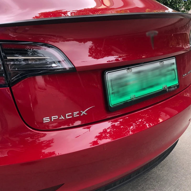 Car 3D Zinc Alloy Rear Sticker SpaceX Dual Motor Stickers for Tesla Model 3 S X Y Pegatinas Decals Accessories Original Design