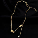 Load image into Gallery viewer, New Design Spiral Cylinder Tstainless steel Gold colour Necklace For Woman Korean Fashion Jewelry Gothic Girl's Clavicle Chain
