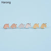 3 / Colors Animal Crossing Copper Quality Earrings Leaves Small Cute Stud Earrings Female Jewelry Wedding Party Accessories