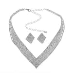 Load image into Gallery viewer, Dropship Luxury Crystal Bridal Wedding Jewelry Sets African Beads Rhinestone Women Girls Necklace Sets Engagement Party Gift

