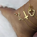 Load image into Gallery viewer, ICFTZWE Double Heart Foot Anklets For Women Stainless Steel Leg Chain Bracelet Bohemian Jewlery Accessories Gift Bijoux
