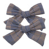 2 PCS 4 inches Plaid Festive Accessories Tartan Bow Hair Clips Scottish Bow Barrettes for Kids Baby Girls