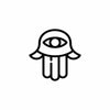 Black/White Hamsa Hand Sticker Decal For Car waterproof Sticker Decals Car Styling Accessories Window Decor S1076