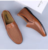 FUQIAO 2024 New Casual Shoes Men Summer Comfortable Mesh Genuine Leather Footwear Fashion Soft Male Outdoor Moccasins Loafers