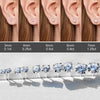 Stainless Steel Gold/Silver Color Earrings 4-8mm Six Claws Zirconia Crystal Stud Earrings For Women Girl Wedding Jewelry