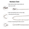 Wholesale 10pcs/lot width 1.2mm-4mm Stainless Steel Tiny O type Chain DIY Necklaces Jewelry Making 40cm -90cm