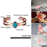 Load image into Gallery viewer, Pure Copper Bracelets for Women Blue Stone Adjustable Open Cuff Magnet Bangles Arthritis Health Energy Jewelry Femme Resizable
