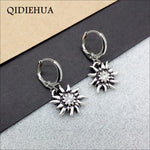 Load image into Gallery viewer, Traditional Bavarian Rhinestone Edelweiss Earrings for Women Flower Pendant Earrings Oktoberfest Party Gifts Wholesale
