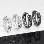 Load image into Gallery viewer, 1 Pair Punk Hollow Dragon Carved Ear Buckle Earrings For Men/Women Black Color Hip Hop Street Popular Fashion Cool Ear Jewelry

