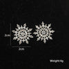 Hot Fashion Brincos Girls Earing Bijoux Sliver-color Snowflake Stud Earrings For Women Wedding Jewelry Earings Wholesale