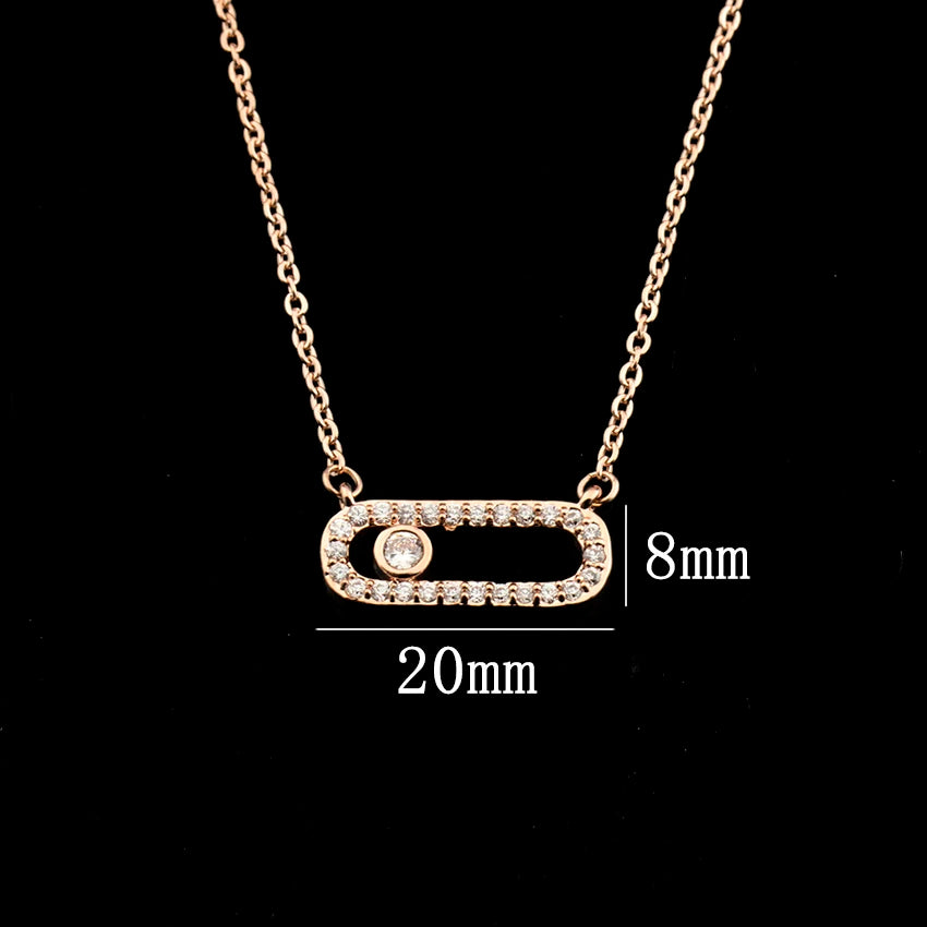 Arab Style Crystal Bead Pendant Necklace For Women Dainty Wedding Stainless Steel Jewelry Gold Color 3 Dot On Oval Necklaces