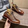 Autumn Winter Men's Short Boots Retro Make old American Casual Oaratrooper Locomotive Shoes EUR 38-48