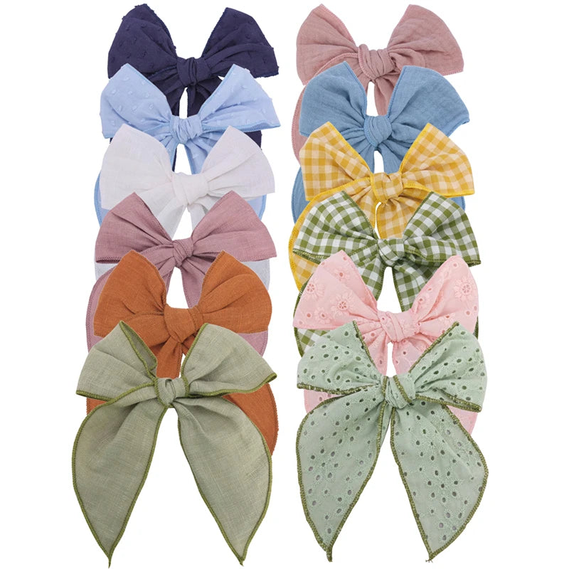 Velvet Fable Bow Hair Clips Baby Girls Women Large Sailor Bow Hair Accessories for Kids Christmas Hair Bow Barrettes