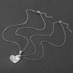 Load image into Gallery viewer, 2pcs/Set Mother Daughter Heart Necklace Stainless Steel Splicing Engraved Letter Love Necklaces for Women Girls Mom Jewelry Gift
