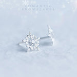 Load image into Gallery viewer, Fashion Snowflake Necklace Earrings Set for Women Girls 925 Sterling Silver Jewelry Sets Christmas Accessories Wholesale

